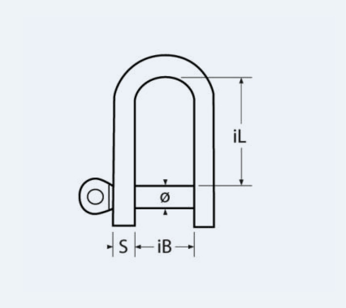 Dessin technique dimensionnel d'une manille